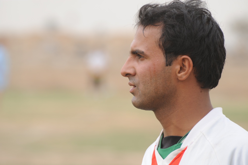 Soccer game in Baghdad, Iraq