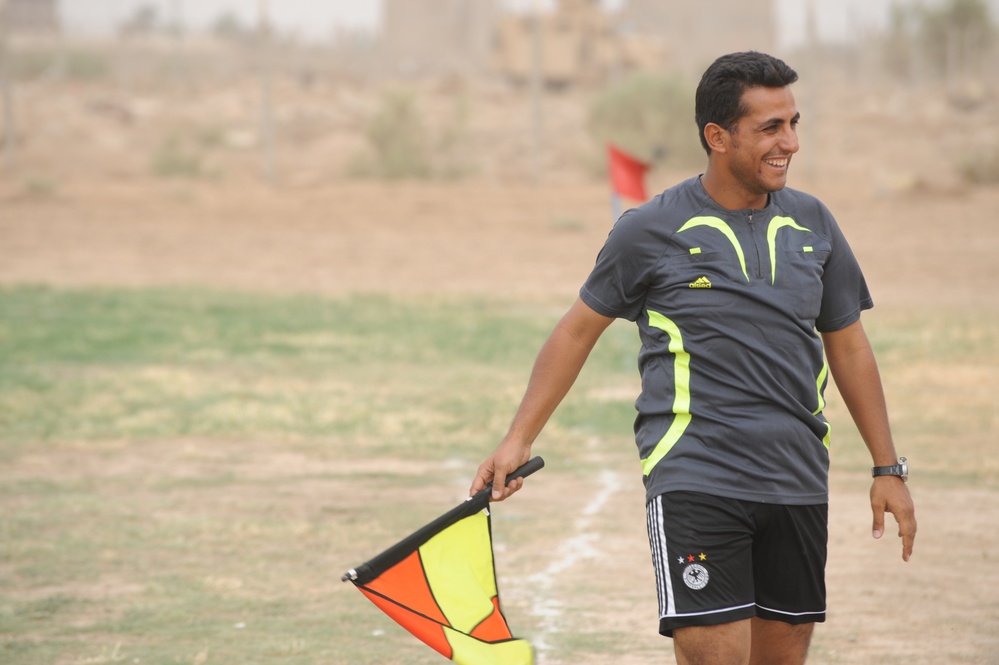 Soccer game in Baghdad, Iraq