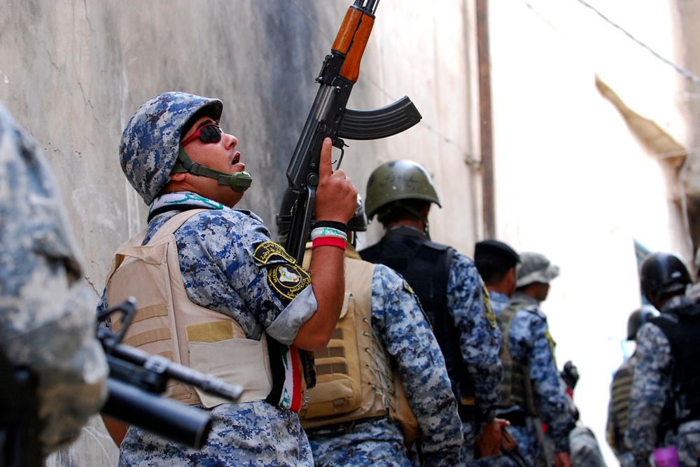 Iraqi National Police, Warhorse Battalion knock on Old Town's doors