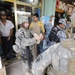 Soldiers visit city market