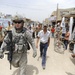 Soldiers visit city market