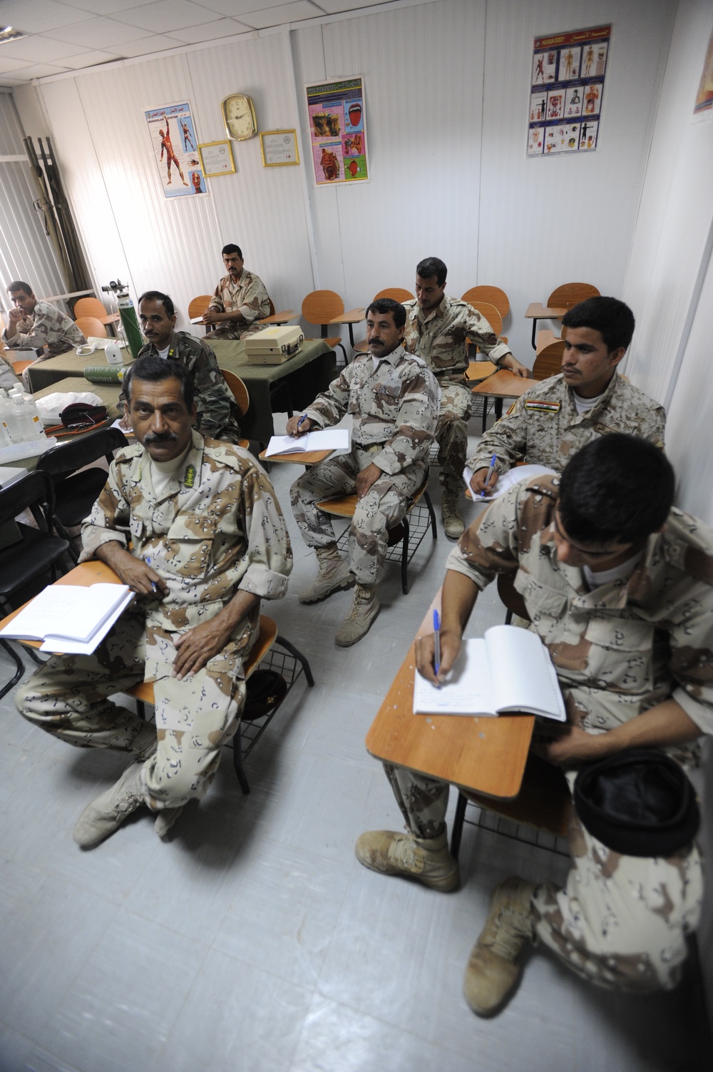 First aid class at Camp Ur in Dhi Qar Province, Iraq