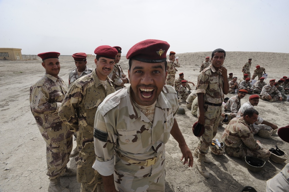 First aid class at Camp Ur in Dhi Qar Province, Iraq