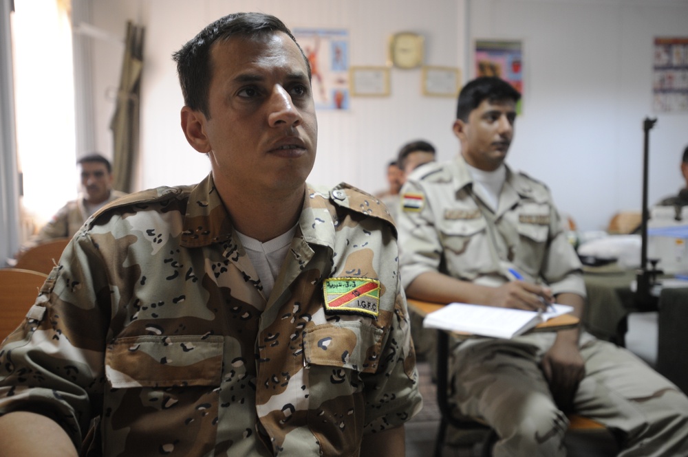 First aid class at Camp Ur in Dhi Qar Province, Iraq