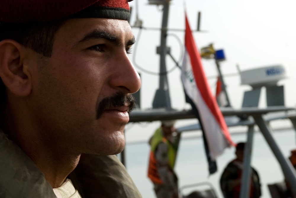 Patrol on the Khar Abd Allah river near Basra, Iraq