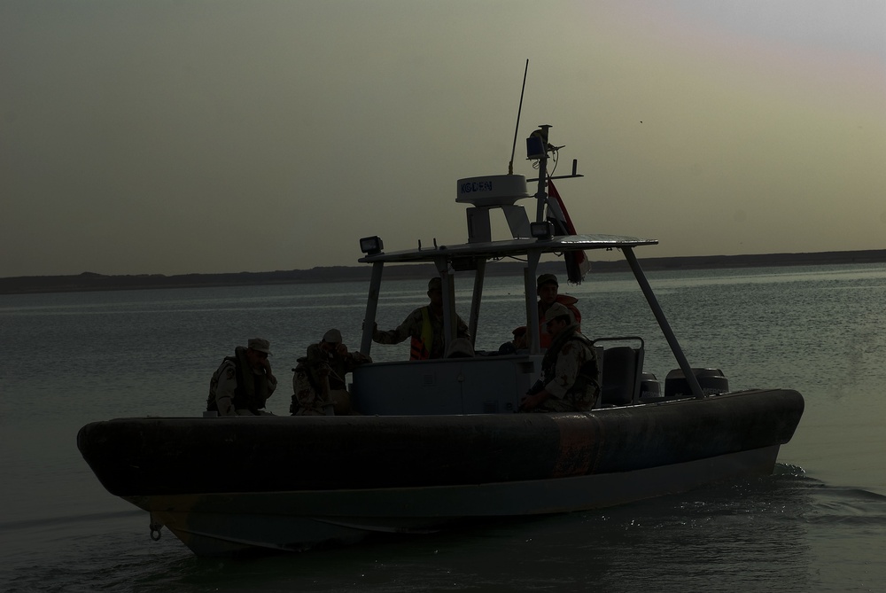 Patrol on the Khar Abd Allah river near Basra, Iraq