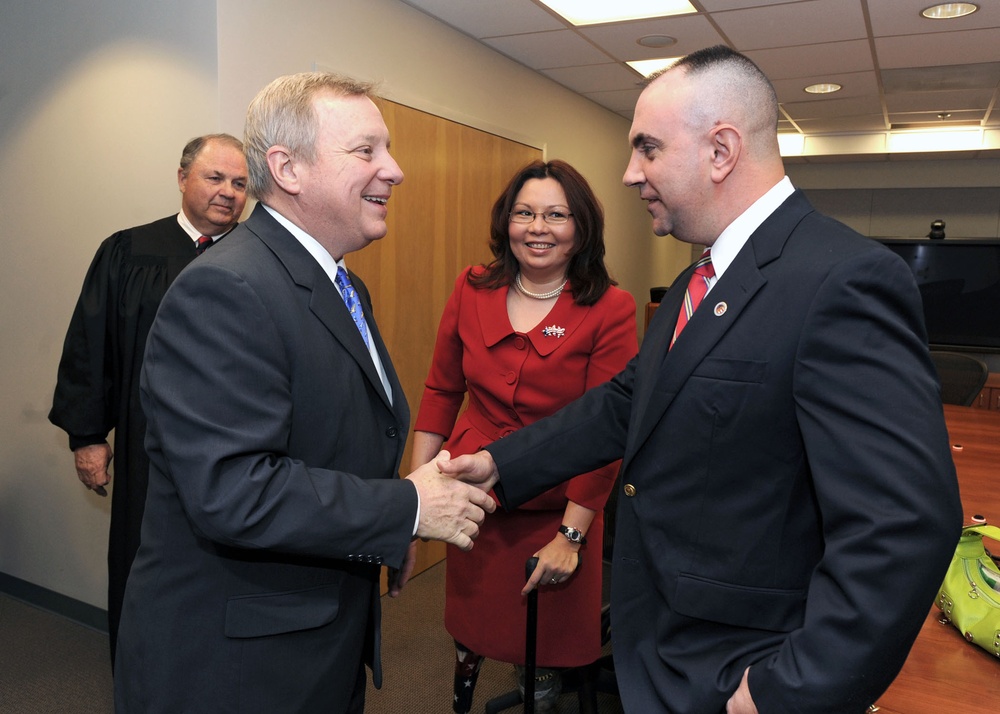 Wounded Warrior, Guardsman Sworn Into Key VA Position