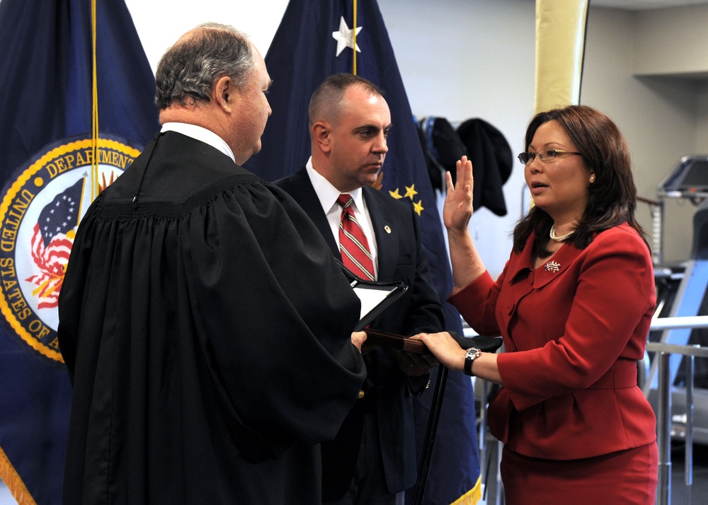 Wounded Warrior, Guardsman Sworn Into Key VA Position