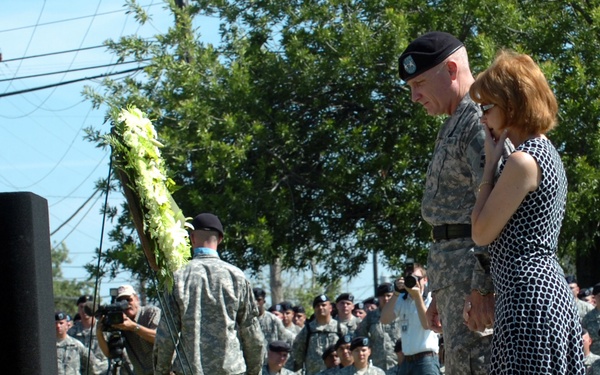Soldiers, families, friends honor fallen comrades