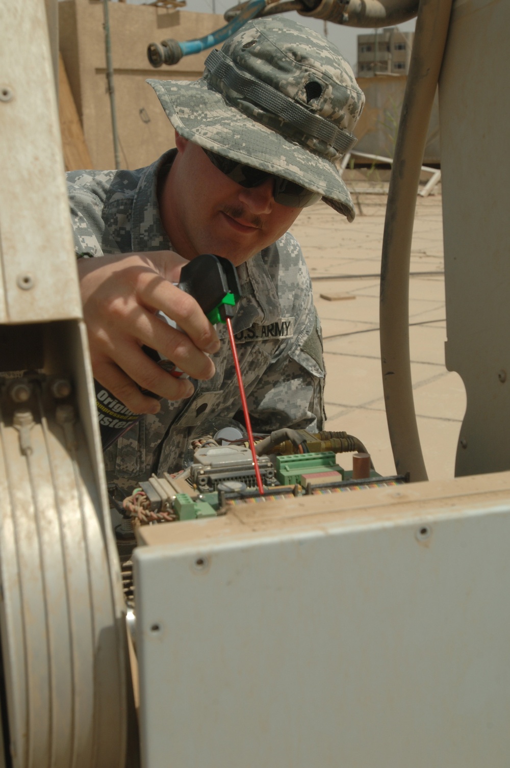Transmission Satellite System Maintenance in Sadr City, Iraq