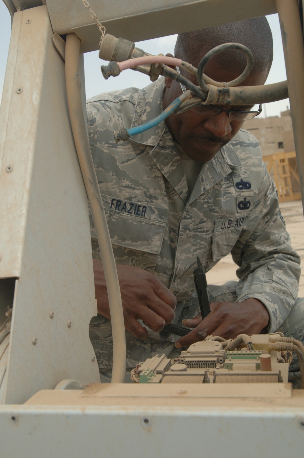 Transmission Satellite System Maintenance in Sadr City, Iraq