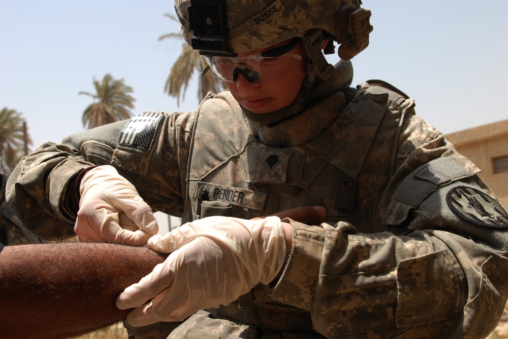 300th Military Police Company medic gets 'hands on'