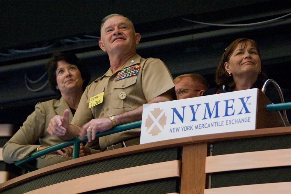 Marines visit New York Mercantile Exchange