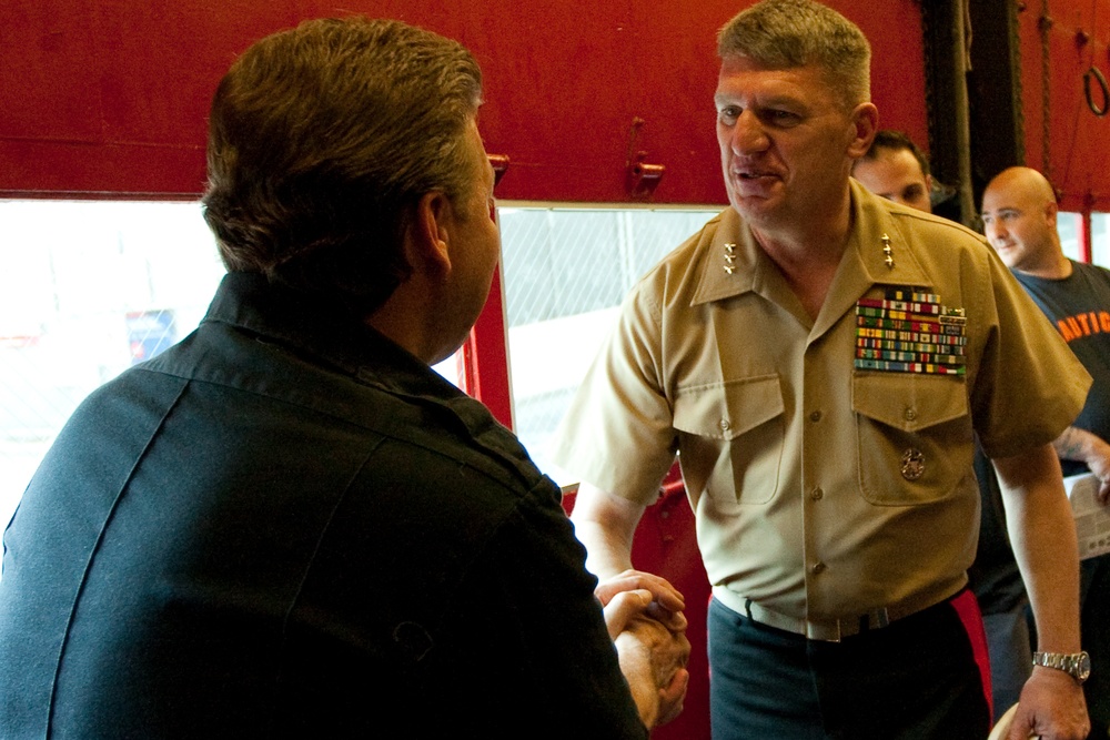 Marines visit Ladder 10