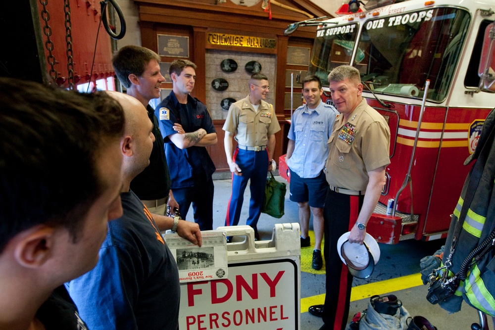 Marines visit Ladder 10