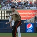 Marines visit Yankee stadium