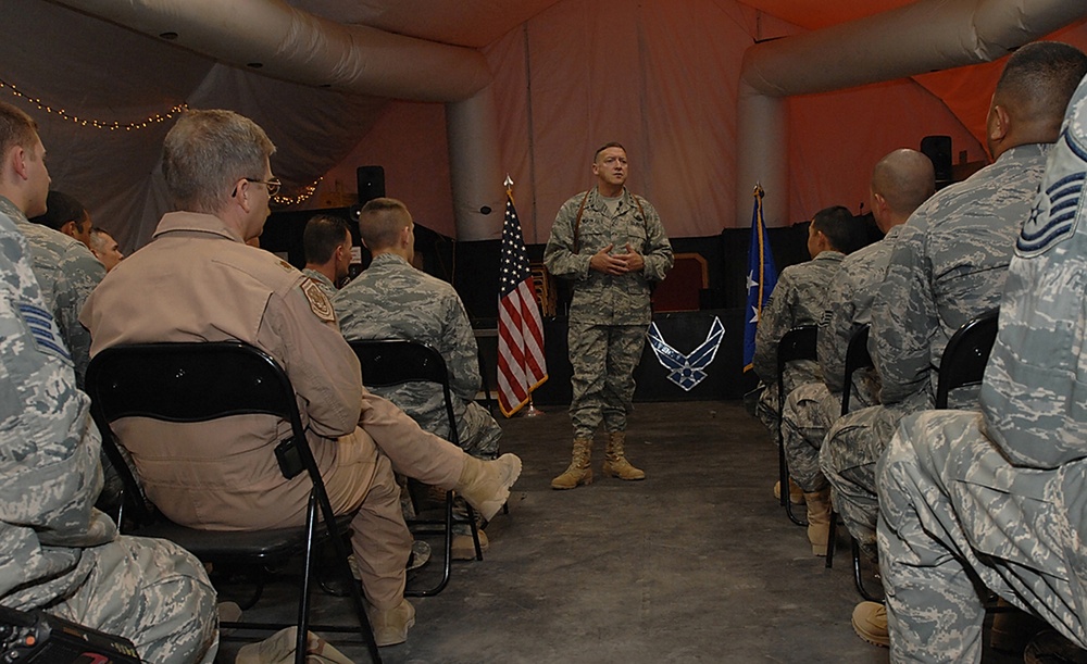 Kirkuk Regional Air Base Airmen Meet Top U.S. Air Force Central Leaders