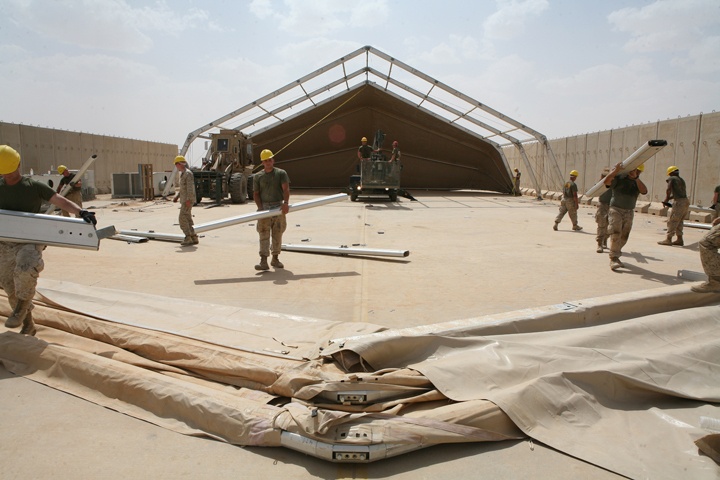 A Workhorse first: MWSS-271 disassembles, packs up hangar for use in Afghanistan