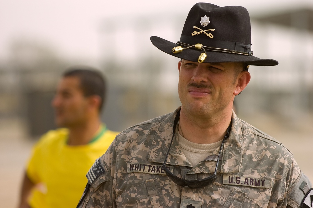 Soccer game Iraqi Army Vs. U.S. Army in , Kirkuk, Iraq