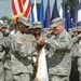 4th Sustainment Brigade Headquarters Soldiers come home, 1st Medical Brigade Headquarters Soldiers case colors for a deployment