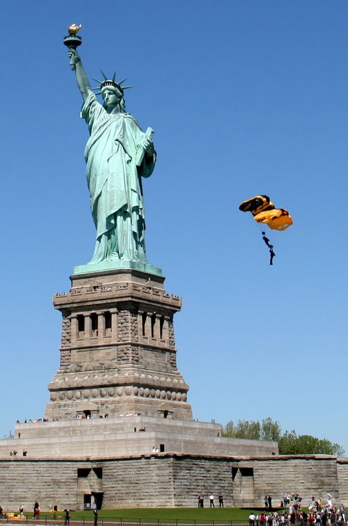 U.S. Army Parachute Team makes historical jump