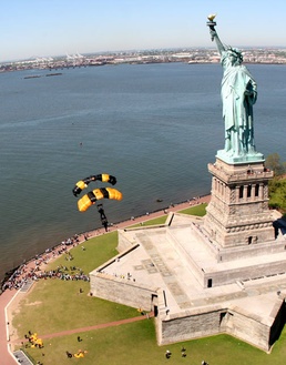 U.S. Army Parachute Team makes historical jump