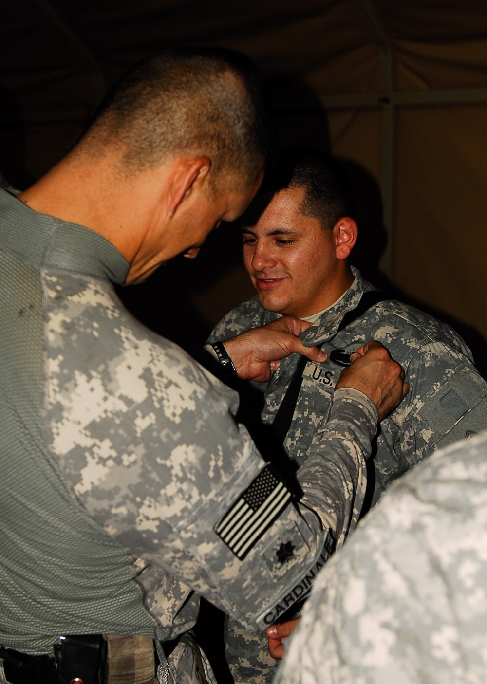 Soldiers from Headquarters and Headquarters Company, 2nd Battalion, 8th Infantry Regiment, awarded Combat Infantry Badge, Combat Action Badge