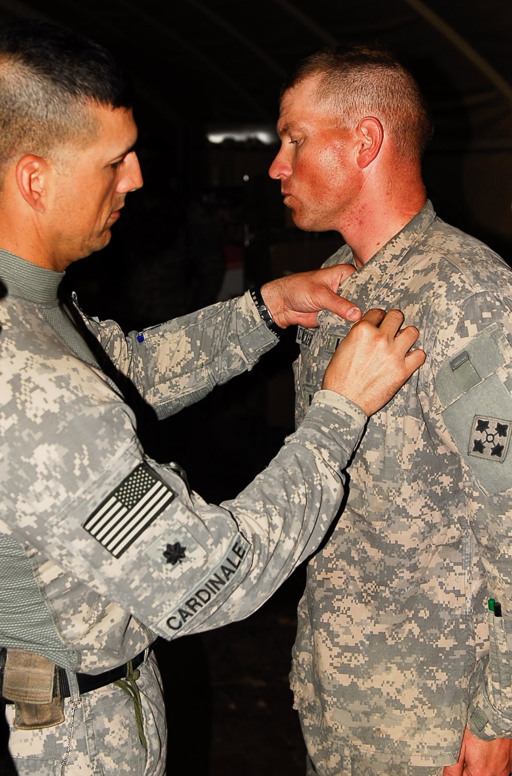 Soldiers from Headquarters and Headquarters Company, 2nd Battalion, 8th Infantry Regiment, awarded Combat Infantry Badge, Combat Action Badge