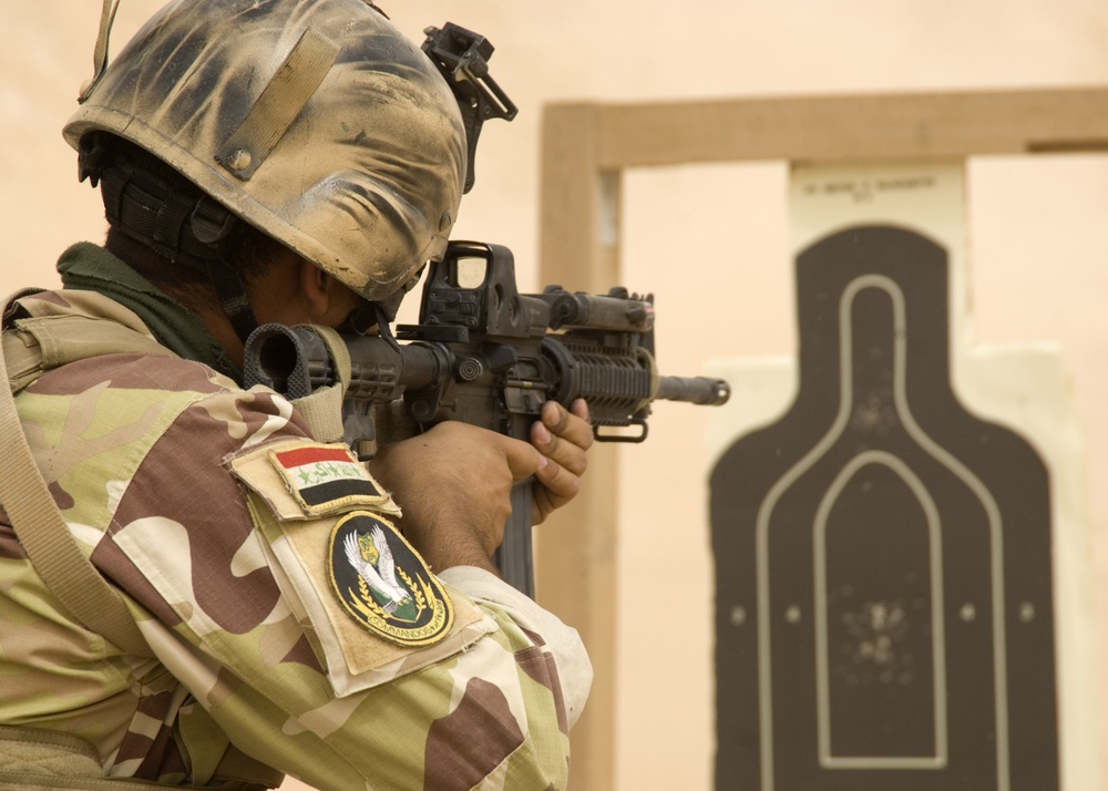 Iraqi Special Operations Forces Exercise Multiple Target Acquisition Training in Al Asad