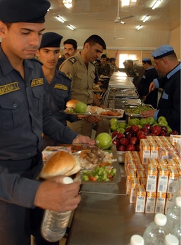 Coalition Air Force Training Team Airmen improve public health program, Dining Facility for Iraqi Air Force