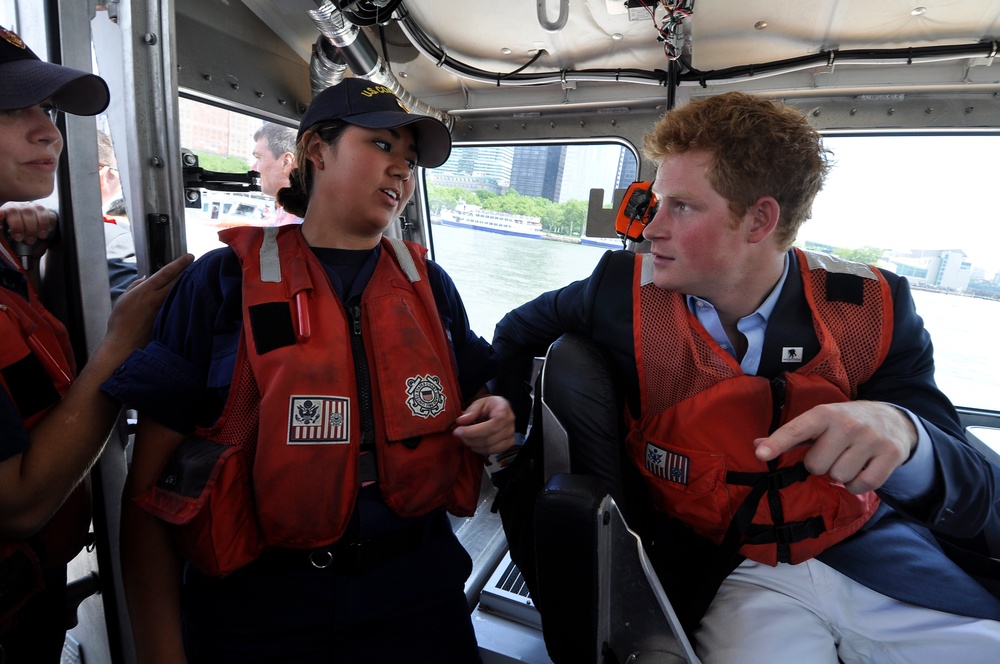 Prince Harry Visits New York Harbor