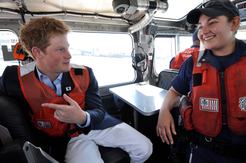 Prince Harry Visits New York Harbor