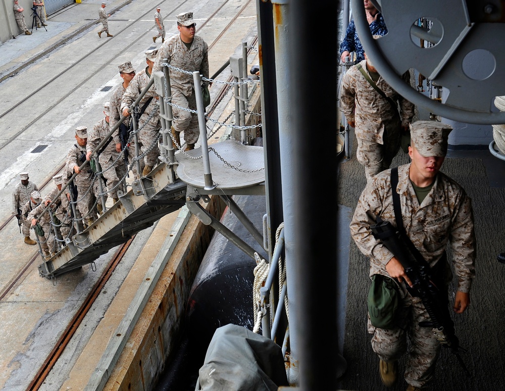 Boarding USS Fort McHenry