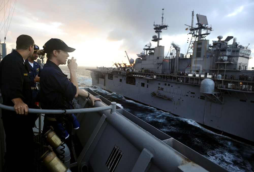 Sailors working hard