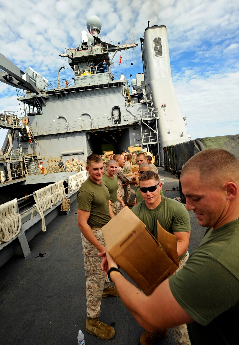 Transferring boxes and supplies