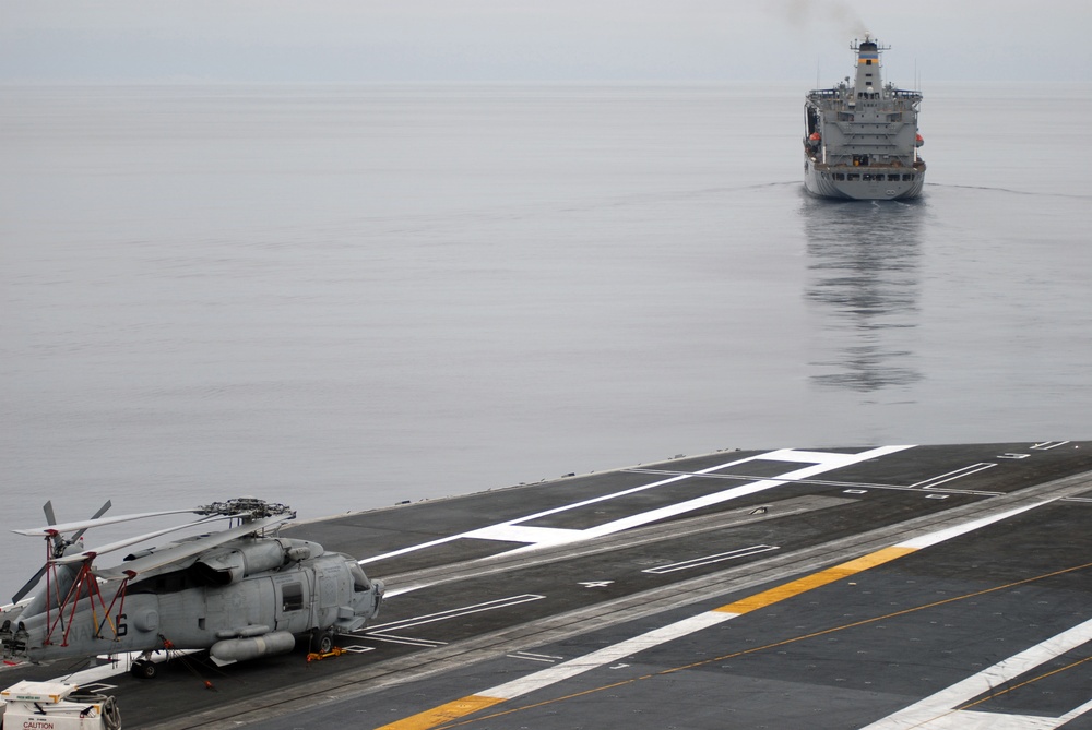 USS Ronald Reagan replenishment at sea