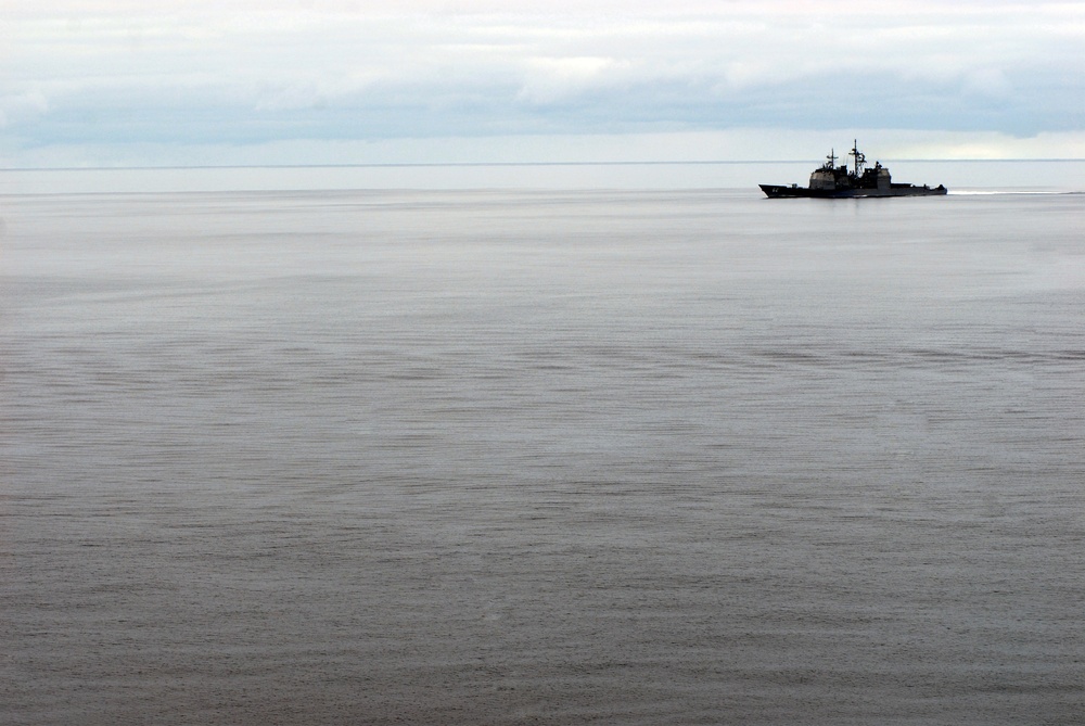 USS Ronald Reagan replenishment at sea