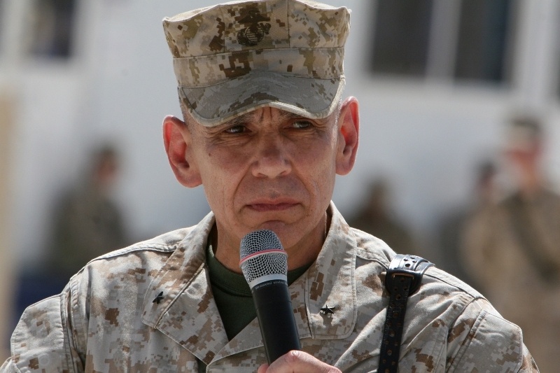 Post and relief ceremony at Camp Al Taqaddum