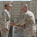 Post and relief ceremony at Camp Al Taqaddum