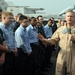 Eisenhower commanding officer speaks to Sailors
