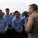 Eisenhower commanding officer speaks to Sailors