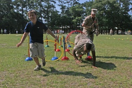 Off the ship, into the playground: Marines assist field meet at local elementary school