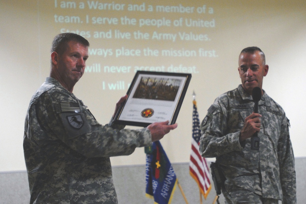 Sergeant major of the Army holds question and answer session with troops of Combined Joint Task Force Phoenix VIII