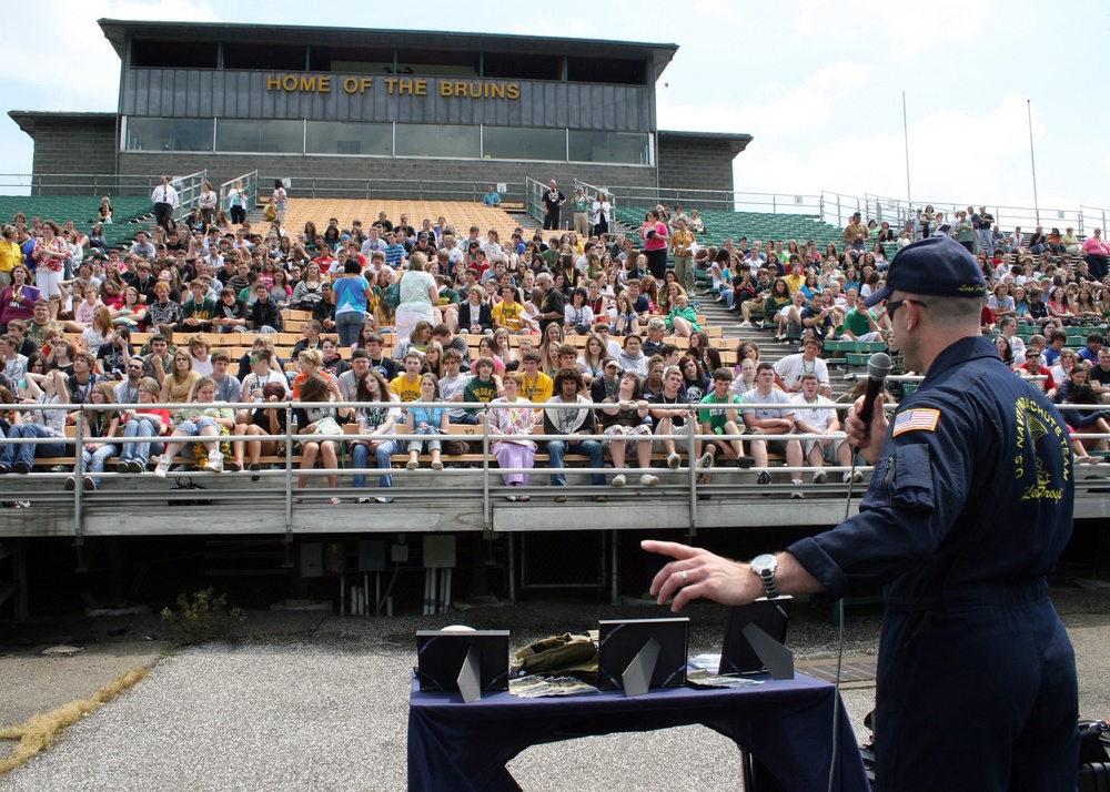 The Leap Frogs visit schools and ballparks
