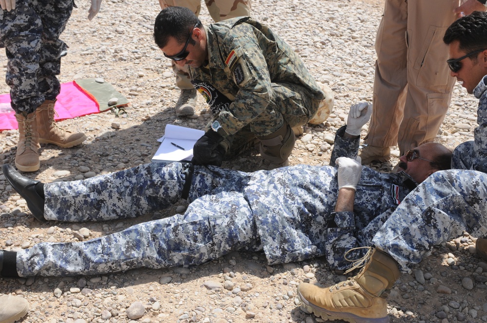 Iraqi Counter Explosive Team Training Exercise in Tikrit, Iraq