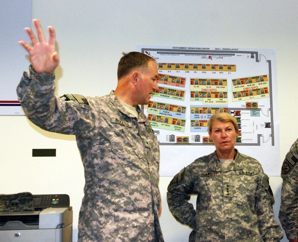 First female four star general visits logistics commands in Middle East