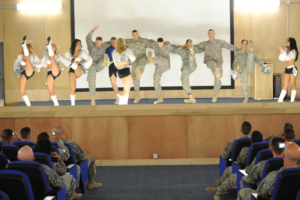 Oakland Raiderettes take a spin around Multi-National Division—Baghdad