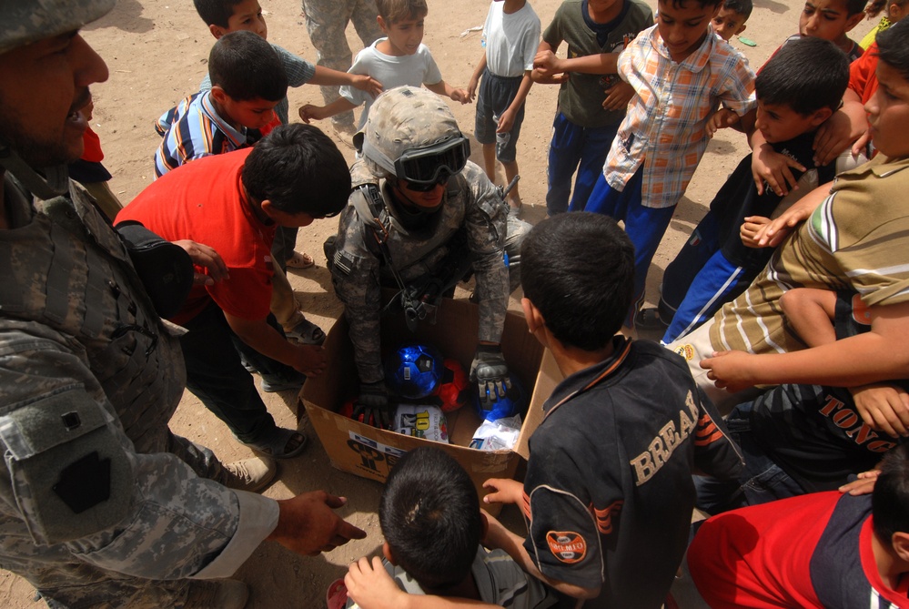 Soccer Ball and Toy Distribution in Choyoul, Iraq