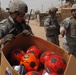 Soccer ball and toy distribution in Choyoul, Iraq