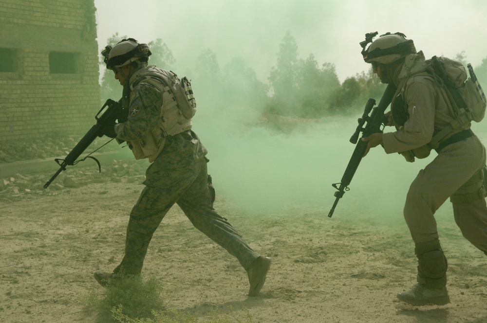 Joint training exercise near Bahbahani, Iraq